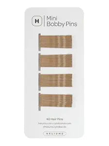 Heliums Mini Bobby Pins - Dark Blonde - 40 Pack, 1.5 Inch Small Hair Pins For Thin Hair & Kids