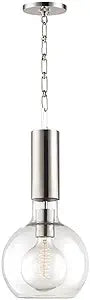 Hudson Valley Lighting 1409-PN Raleigh - 1 Light Pendant 19.75 inches Tall and 9 inches Wide - Polished Nickel Finish
