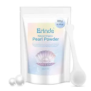 Erinde Freshwater Pearl Powder Organic, 300g 100% Natural DIY Skincare Pearl Powder for Face Mask, Cream & Lotion, Cosmetic Grade, Deep Cleansing, Anti-Aging Antioxidant Facial Mask, 10.58 OZ