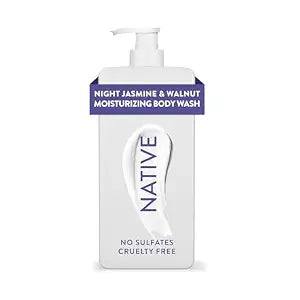 Native Moisturizing Body Wash Contains Naturally Derived Ingredients | For Women & Men, Sulfate, Paraben, & Dye Free Leaving Skin Soft and Hydrated | Night Jasmine & Walnut 18 oz
