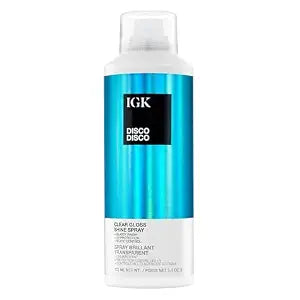 IGK Disco Disco Clear Gloss Hair Shine Spray, UV Protection, 5.3 Oz