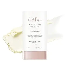 d'alba Piedmont Air Fit Fresh Sun Stick, OTC BROAD SPECTRUM SPF 50+, Non-Sticky On-the-Go Sun Protection, Outdoor Essential Vegan Sun Stick, Silky & Fresh, Korean Skin Care (0.7 Oz.)