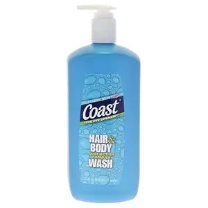 Coast 2-in-1 Hair and Body Wash - Rich Foamy Lather - Clean Rinsing Formula without Drying Out Skin - Dual Action - No Parabens or Phthalates - 18 oz