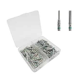50 Pairs (100PCS) Deutsch Pin Connector Kit Size 16 Solid Contacts DT Series Connector,50PCS Male Pins and 50PCS Female Sockets for Deutsch Pins 14-20 AWG Wire Gauge