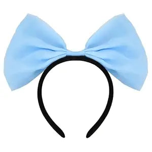 Women Hair Bows Headbands Gifts - 1pcs Blue Bow Headband Hair Accessories Huge Bows Headwear Hairband for Halloween Christmas Party Cosplay Costume Gifts for Women Hair Band