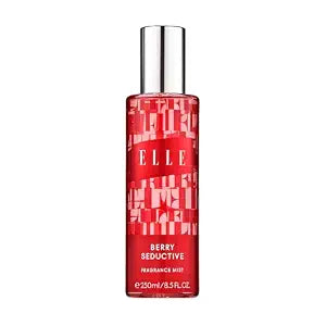 ELLE Berry Seductive - Body Mist for Women - Floral Fruity Perfume for Women - Sweet Musk Long Lasting Layerable Scent - 8.5 oz