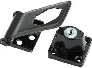 National Hardware N102-802 Key Locking Hasp, Black, 3-1/2 In. - Quantity 5