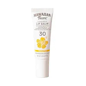 Hawaiian Tropic Sunscreen Lip Balm SPF 30, Pineapple, 0.3 Oz
