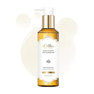 d'alba Piedmont Professional Repairing Scalp Therapy Serum Shampoo 275ml, Mild and Vegan Formula, Gentle Hair and Scap Treatment