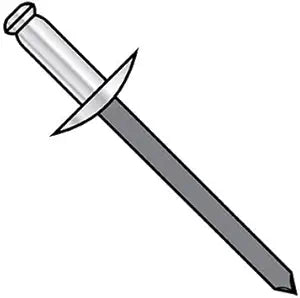 1/8X.37-.50 Large Flange Aluminum Rivet with Steel Mandrel (Pack Qty 3,000) BC-ADS48L by Shorpioen