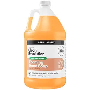 Clean Revolution Antibacterial Foaming Hand Soap Refill, 128 Fl Oz - Made in USA