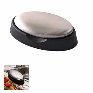 Stainless Steel Soap Bar for Hands - Odor Eliminator for Garlic, Onion, Fish Smells | Kitchen & Travel Metal Soap |10-Year Durability, Chemical-Free Hand Deodorizer for Cooks & Fishermen