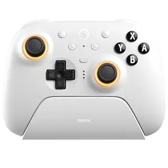 8BitDo Ultimate 2 Bluetooth Controller for Switch, Switch 2 and PC Windows, Switch Pro Controller with TMR Joysticks and Charging Dock, Tactile/Hall Triggers, Vibration & Motion Control, RGB Fire Ring