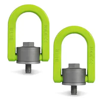 2 Pack Swivel Eye Bolt Hoist Ring 3/8" x 17 G80 Alloy Steel Material, 1300 lb Large Capacity Swivel Eye Bolt, 360 Rotation Hoist Ring, 1080Mpa Tensile Strength