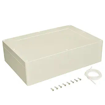 LeMotech Waterproof Dustproof IP65 ABS Plastic Junction Box Universal Electric Project Enclosure Pale Gray 15 x 10.2 x 4.13 inch (380 x 260 x 105 mm)