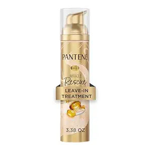 Pantene Miracle Rescue Leave-In Treatment with Pro-V Pearls, Instant Damage Repair, 3.38 oz