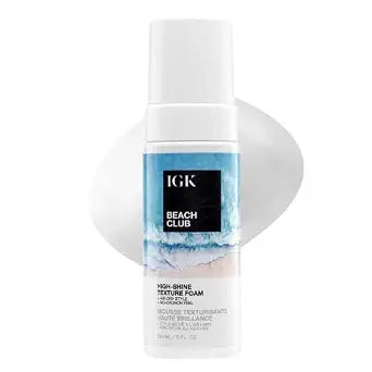 IGK BEACH CLUB High-Shine Texture Foam | Air-Dry Beach Waves with Buildable Hold and Soft Texture | Lightweight Shine and Definition