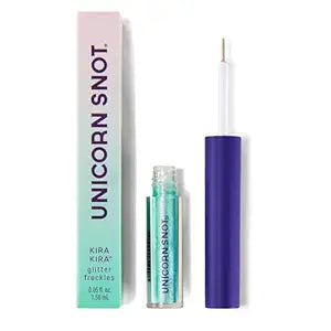 Unicorn Snot KiraKira Glitter Freckle Pen ��� Duochrome Color Shifting Vegan Eyeliner & Face Paint, Waterproof Precision Brush, 0.05 fl oz ��� Shook (Tea