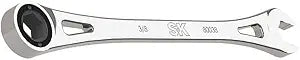 SK Tools USA 3/8", 6 Point, X-Frame Combination Ratcheting Wrench | 80038
