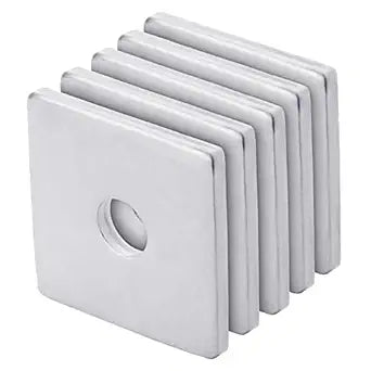 Squares Washer Galvanized Heavy Duty Plate Fastener Square Plate Washers, 1/2 X 2 X 2 X 3/16 inch, 50 Packs