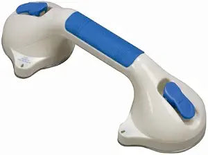 Super Grip Permanent Hold Safety Handle 12" Bathroom & Shower Grab Bar | Screw-in for Secure Support | Anti-Slip Contoured Grip | Horizontal/Vertical Mount | Safety Assist for Tub, Shower & Toilet