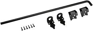 Advantage Industries 42" Heavy Duty Cane Bolt | Gate Ground Latch Drop Rod | Pad-Lockable | Zinc Plated Steel | Industrial Grade Drop Rod for Wood Fence | Hardware & Fasteners Included - Black