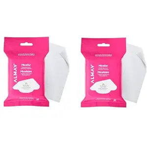 Almay Micellar Makeup Remover Cleansing Towelettes, Hypoallergenic, Fragrance-Free, 25 Count (Pack of 2)