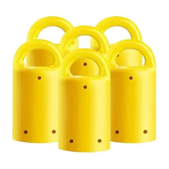 MagnetPal 6 Pack Heavy-Duty Neodymium Anti-Rust Magnet, Best for Magnetic Stud Finder/Key Organizer/Indoor and Outdoor Multi Uses, with Key Ring (Yellow)