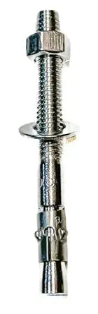 Mighty Fasteners Wedge Anchors Heavy-Duty 304 Stainless Steel Expansion Bolts for Concrete & Masonry, Rust-Resistant & Durable - 1/2" X 8-1/2" - 10 Pack