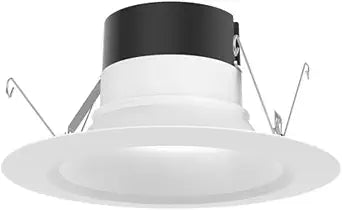 Juno E Series 5"/6" LED Ceiling Light, Smooth Trim Recessed Lighting with 5-in-1 Switchable White Color, 1200 Lumens for High Ceilings, Wet Rated LED Downlight, Dimmable, White