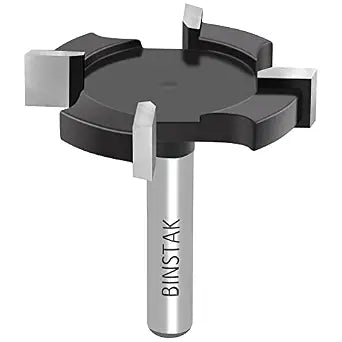 CNC Spoilboard Surfacing Router Bit 1/4 Inch Shank, Extra Large 1-1/2 Inch Cutting Diameter, Slab Flattening Router Bit Planing Bit Wood Planing Bit Dado Planer Bit(Carbide-4 Wings)