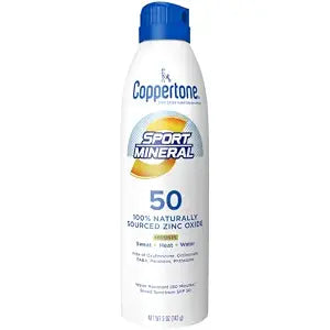 Coppertone SPORT Mineral Sunscreen Spray SPF 50, 5 OZ