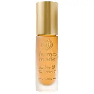 Kuumba Made Amber & Sandalwood Fragrance Oil Roll-On, Vegan, 0.15 Fl Oz