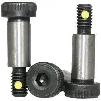 Socket Head Shoulder Screw, 1/4 inch x 1/2 inch, Heat Treated Alloy Steel, Black Oxide, 10-24 Thread Size (Quantity: 25 pcs), Shoulder Diameter: 1/4 inch, Shoulder Length: 0.5