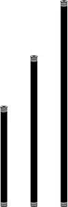 Kichler 15658BKT Accessory Stem 1/2NPSM 24-Inch, Textured Black