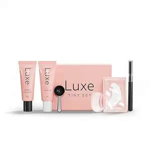 Luxe Cosmetics Lash and Brow Tint Kit ��� Brown Color Set ��� Long-Lasting Eyelash and Eyebrow Dye ��� Vegan & Cruelty-Free ��� Professional and At-Home Use ï¿