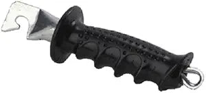 Old Ironsides Electric Fence Gate Handle, Spring Mechanism, Steel with Black Insulated Grip