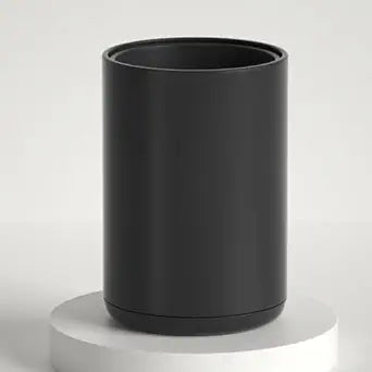 2.1 Gallon/8L Bathroom Trash Can, Small Garbage Can, Open Top, Modern Waste Basket, for Bedroom, Hotel Toilet, Kitchen, Office (Black)