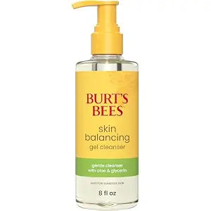 Burt's Bees Skin Balancing Gel Cleanser; Made for Normal to Combination Skin; Safe for Sensitive Skin; With Aloe, Glycerin and Cucumber Extract, 8 Fl. Ounces