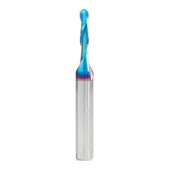 Amana Tool Solid Carbide Spektra Coated Up-Cut Ball Nose Spiral Router Bit for Wood, Plastic, MDF, Foam, 46369-K, 1/8 Dia x 1/2 Inch x 1/4 Shank