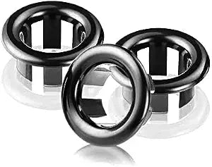 SKYPIA 3x Bathroom Kitchen Sink Hole Round Overflow Cover Basin Tidy Insert Spares Black