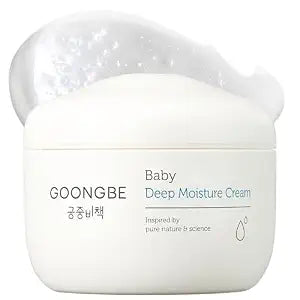 GOONGBE Baby Deep Moisture Cream - Korean Baby Moisturizer with 5-Ceramide Complex & Squalane - 120-Hour Deep Hydration Capsule Moisturizer for Face and Body - Allergen-Free, 3.38oz.