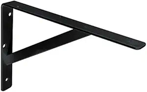Knape & Vogt 208 Blk 300 12" Black Super-Duty Ultimate L-Bracket