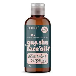 Gua Sha Oil for Acne Prone, Sensitive Skin - Non Greasy Lymphatic Face Oil