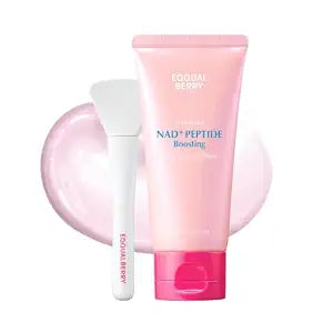 EQQUALBERRY NAD+ Peptide Boosting Night Wrapping Mask | Easy Peel Off Overnight Facial Mask for Face, Neck Lifting & Firming | Glowing Glass Skin | Korean Skin Care, 2.53 fl.oz