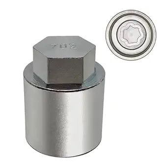 JL 701 for 27mm Nuts, Wheel Locking Nut Key for Jeep (JL) Dodge, Wheel Lock Nut Socket Adapter Anti-Theft Lug Nut Removal Tool, Anti-Theft Screw Remover