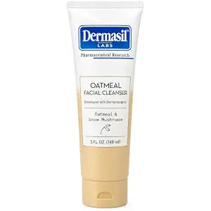 Dermasil Labs Oatmeal Facial Cleanser with Snow Mushroom, Paraben Free, Fragrance Free, 5 Fl Oz