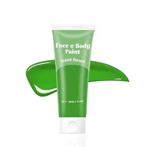 Green Face Body Paint,Water Based for Halloween SFX Witch makeup for Kids