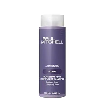 Paul Mitchell Platinum Plus Deep Violet Shampoo, Banishes Brass + Intensely Tones, Ideal for Blonde, Highlighted, Gray or Silver Hair