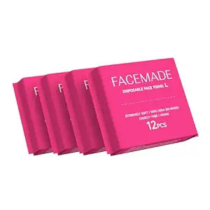 FACEMADE 48 Count (4 Packs) Disposable Travel Towels